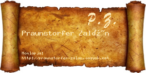 Praunstorfer Zalán névjegykártya